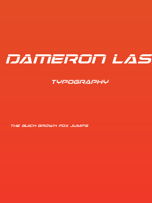 Dameron Laser Italic Poster