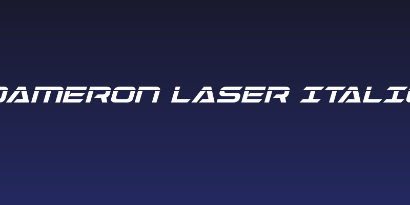 Dameron Laser Italic Social Header