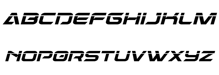 Dameron Laser Italic Font LOWERCASE