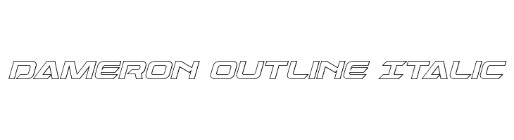 Dameron Outline Italic Font
