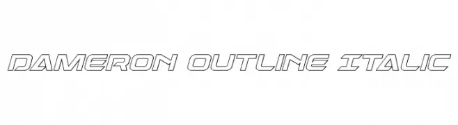 Dameron Outline Italic  フリーフォントのダウンロード