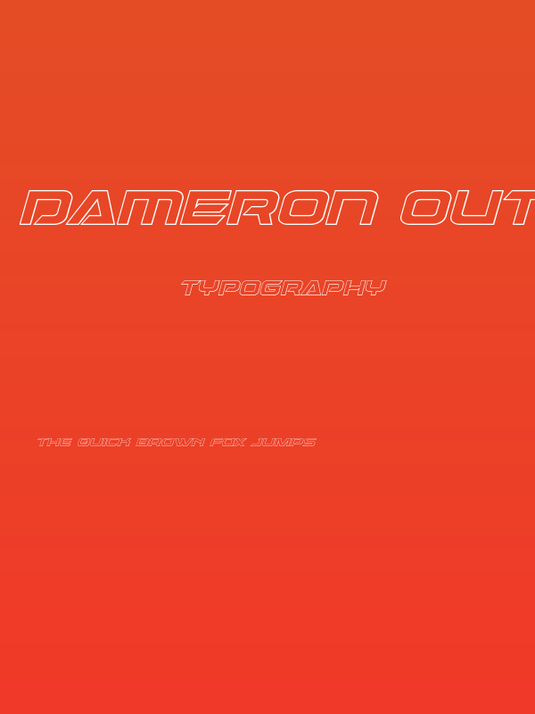 Dameron Outline Italic Poster