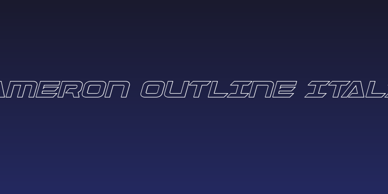 Dameron Outline Italic Social Header