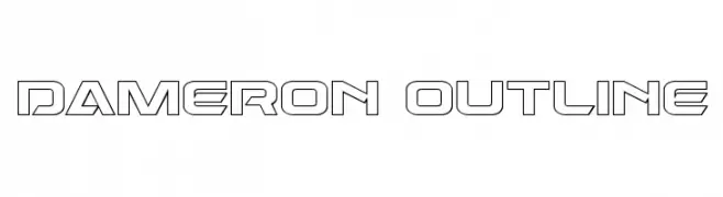Dameron Outline  フリーフォントのダウンロード