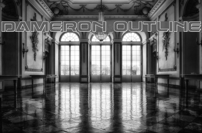Dameron Outline Font examples