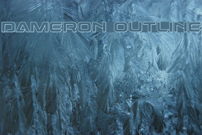 Dameron Outline Font examples