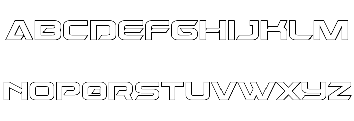 Dameron Outline Font LOWERCASE