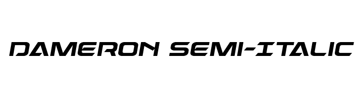 Dameron Semi-Italic Шрифта