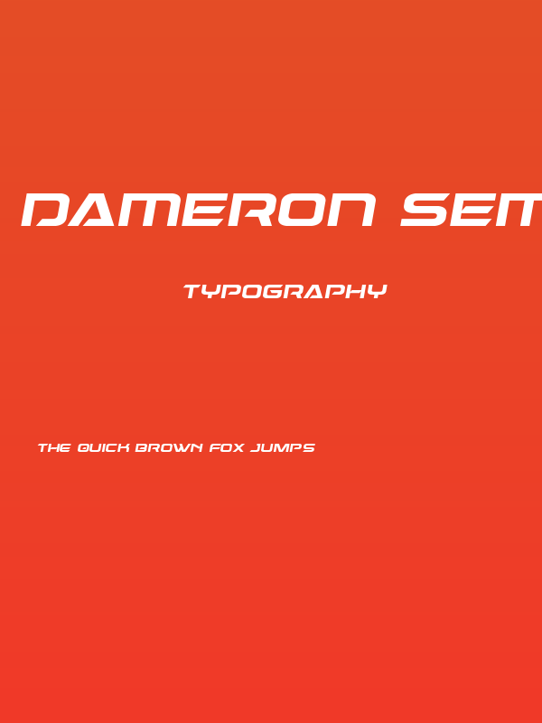 Dameron Semi-Italic Poster