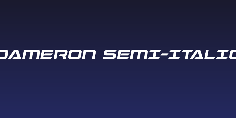 Dameron Semi-Italic Social Header