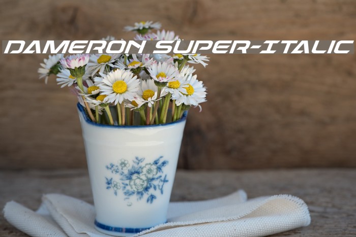 Dameron Super-Italic Font examples