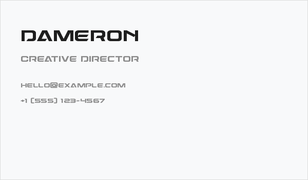 Dameron Business Card