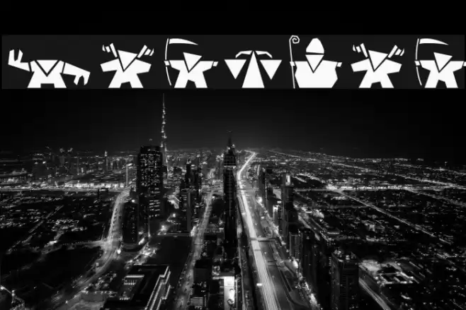 Damgram Font examples