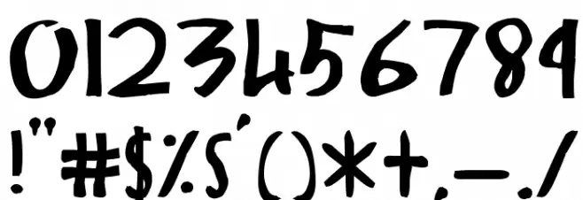 Damia's Hand Font OTHER CHARS