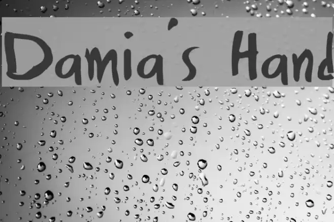 Damia's Hand Font examples