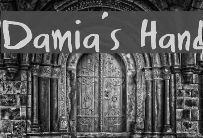 Damia's Hand Font examples