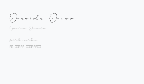 Damiola Demo Business Card