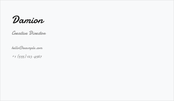Damion Business Card
