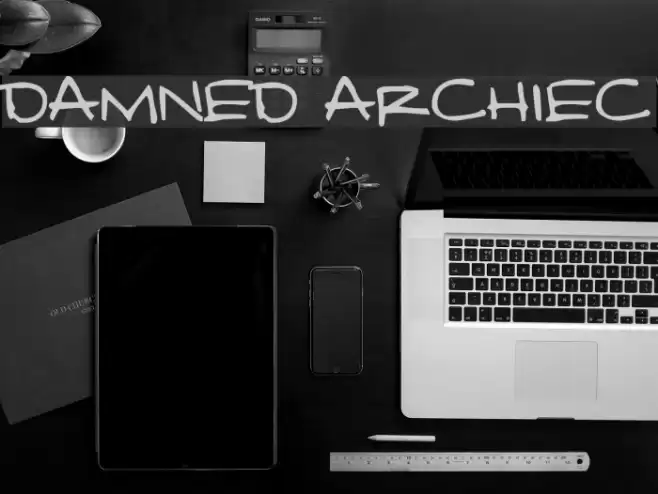 Damned Architect Font examples
