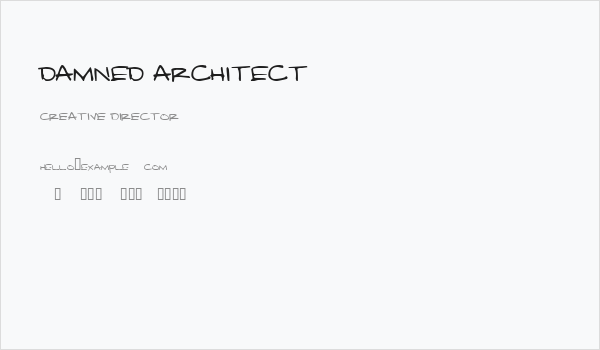 Damned Architect Business Card