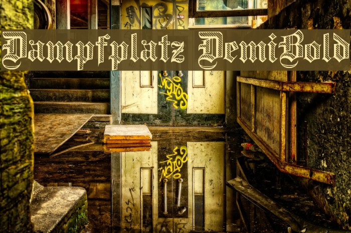 Dampfplatz DemiBold Font examples