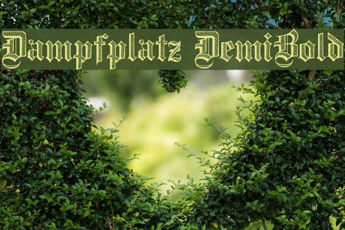 Dampfplatz DemiBold Font examples