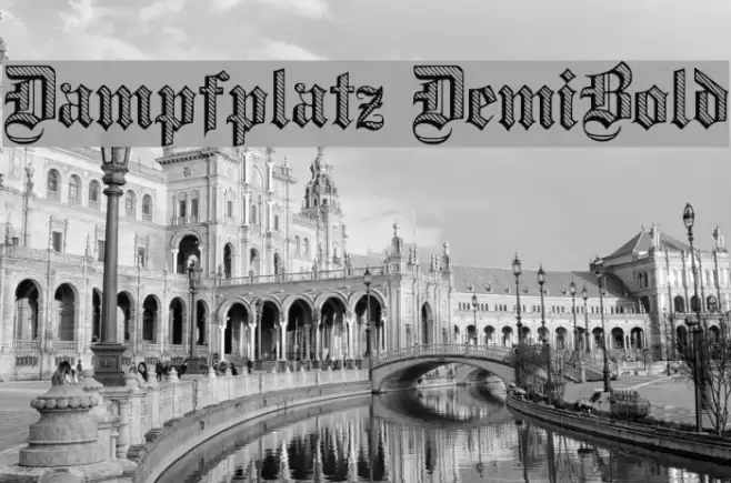 Dampfplatz DemiBold Polices examples