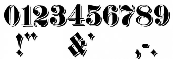 Dampfplatz Shadow Black Font OTHER CHARS