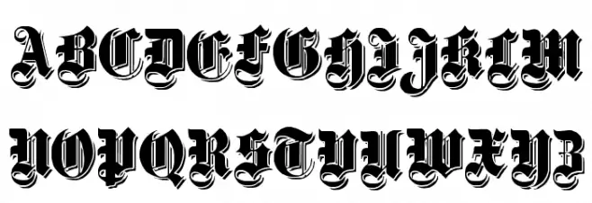 Dampfplatz Shadow Black Schriftart Groß