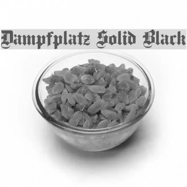 Dampfplatz Solid Black Polices examples