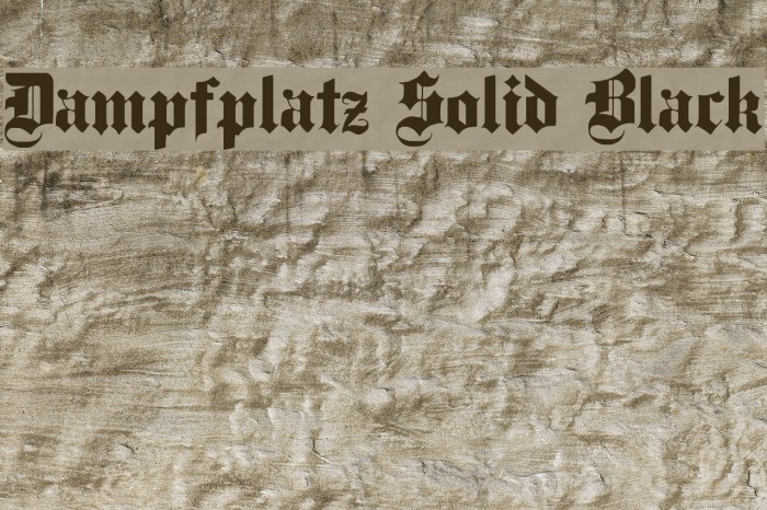 Dampfplatz Solid Black Polices examples