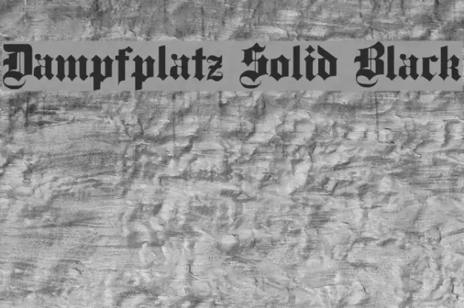 Dampfplatz Solid Black Polices examples