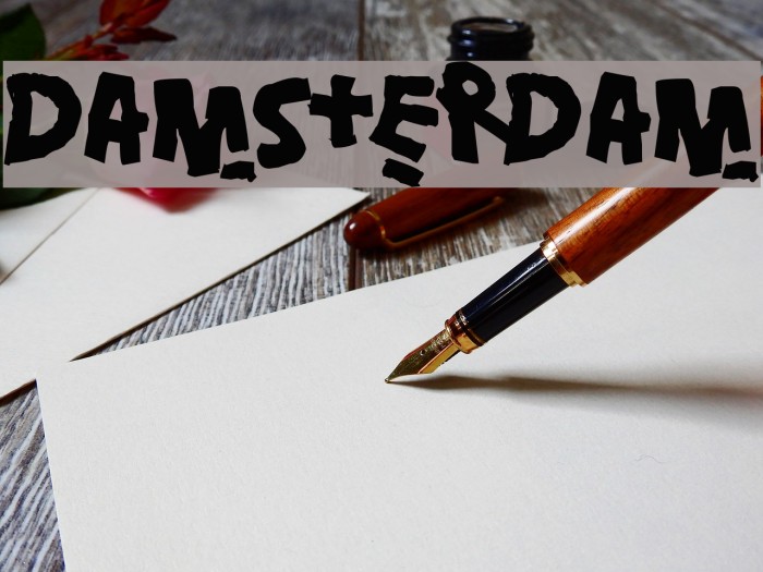 Damsterdam Font examples