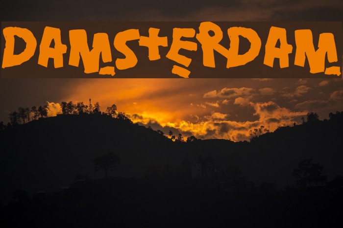 Damsterdam Font examples
