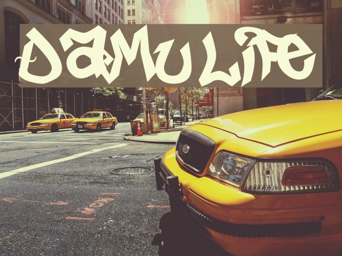 Damu life Font examples