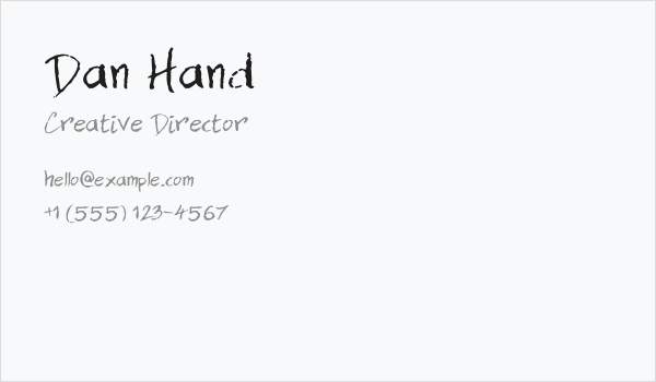 Dan Hand Business Card