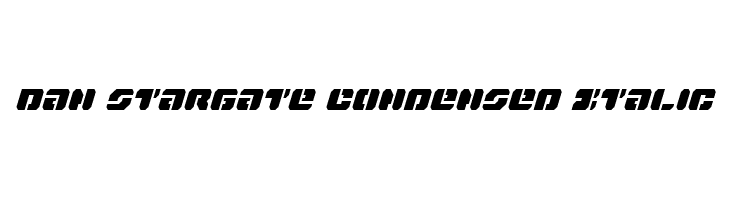 Dan Stargate Condensed Italic  Free Fonts Download