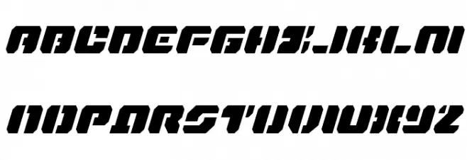 Dan Stargate Condensed Italic Шрифта ВЕРХНИЙ