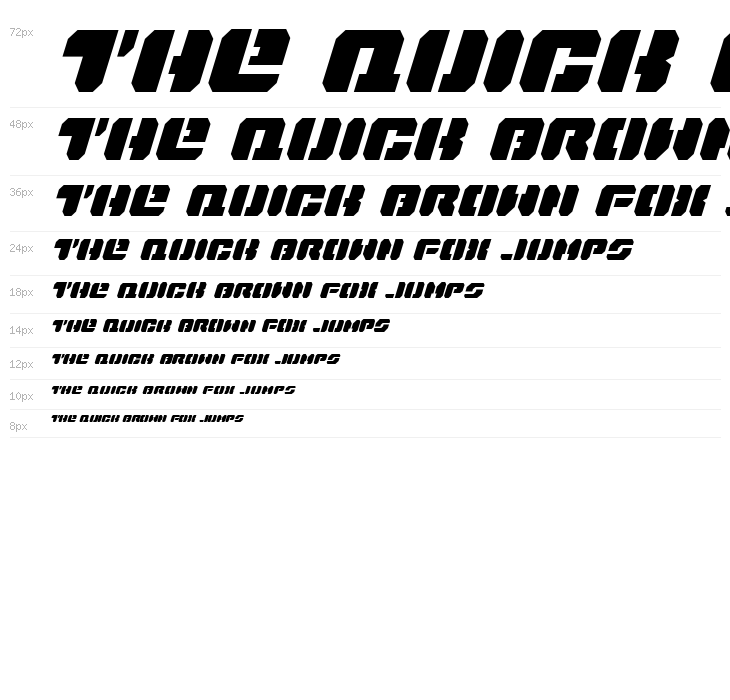 Dan Stargate Condensed Italic Waterfall