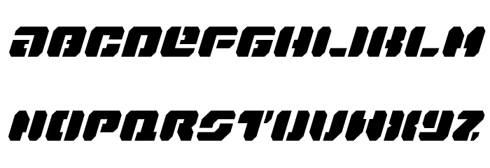 Dan Stargate Condensed Italic フォント 小文字