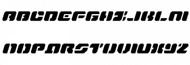 Dan Stargate Expanded Italic 字体 大写
