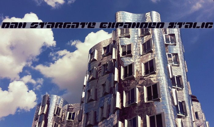 Dan Stargate Expanded Italic Font examples