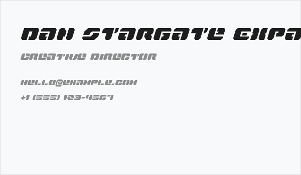 Dan Stargate Expanded Italic Business Card