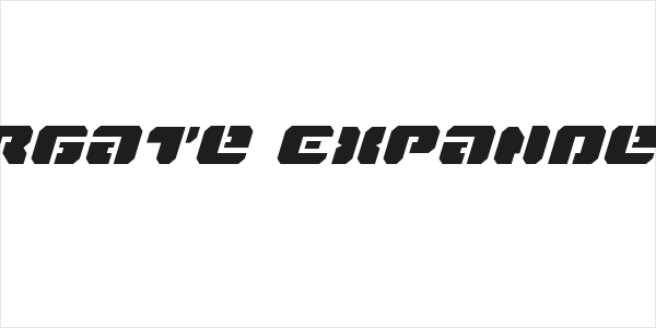 Dan Stargate Expanded Italic Logo