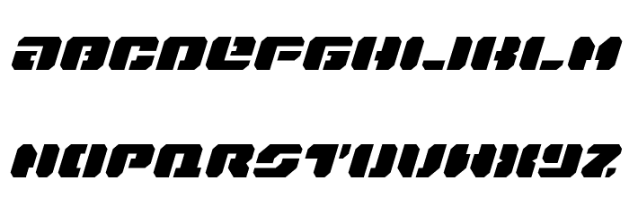 Dan Stargate Expanded Italic Font LOWERCASE