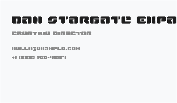 Dan Stargate Expanded Business Card