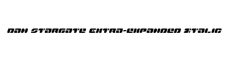 Dan Stargate Extra-expanded Italic  Frei Schriftart Herunterladen