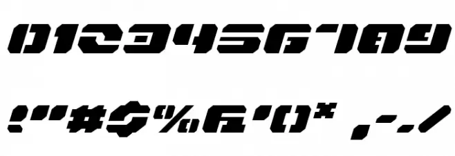 Dan Stargate Extra-expanded Italic Schriftart Anderer Schreiben