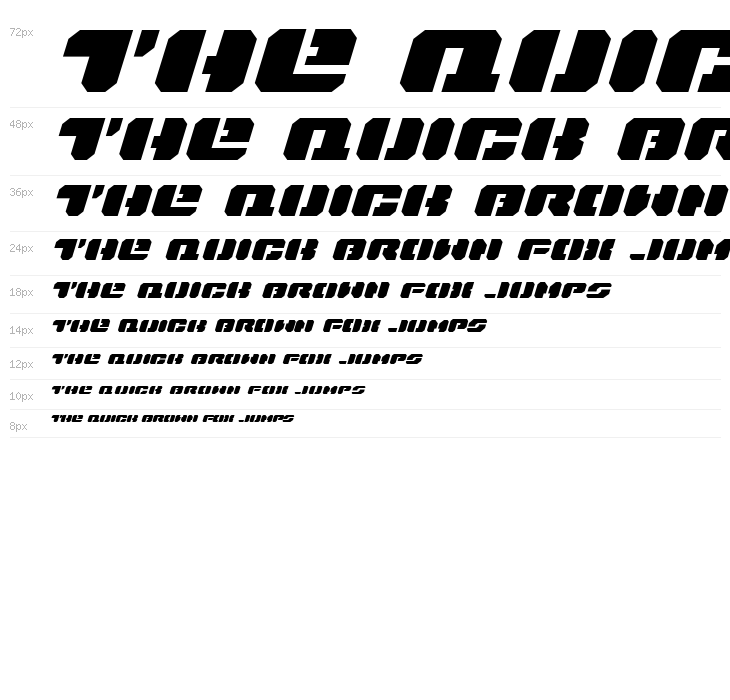 Dan Stargate Extra-expanded Italic Waterfall