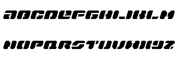 Dan Stargate Extra-expanded Italic Schriftart Kleinbuchstaben